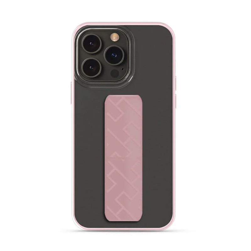 Hyphen Grip Holder Case for iPhone 14 Pro - Pink - حامي هاتف